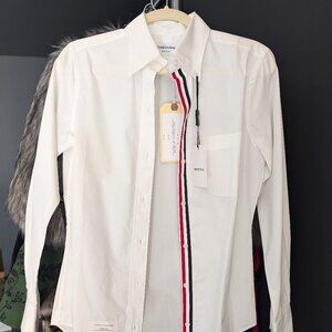 Thom Browne white button-down shirt